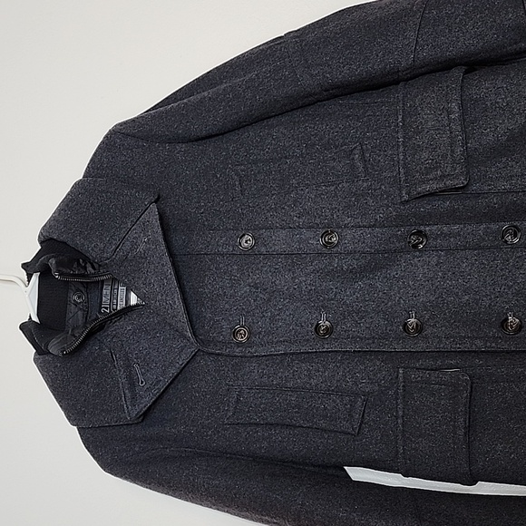 21Men LA Wool Thinsulate Mariners Classic Double Breasted Winter Coat Luxury - Picture 4 of 16